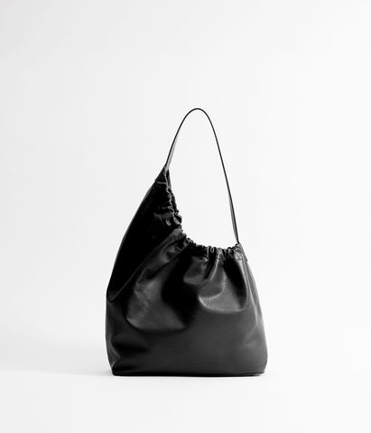 Demi Lune Cloud Lambskin Shoulder Bag – Black | AESTHER EKME