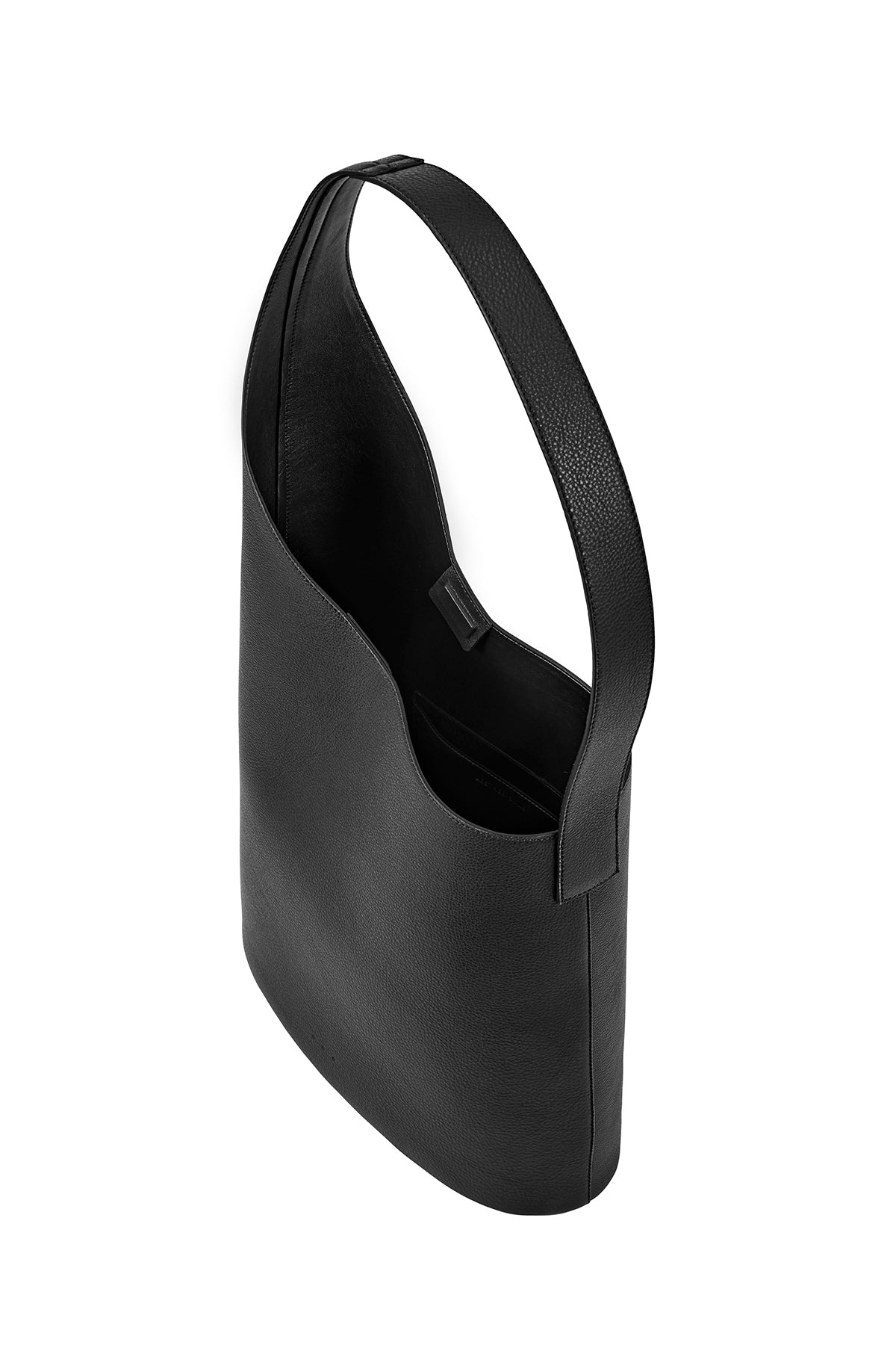 Aesther Ekme Demi Lune Asymmetric Bucket Bag in Black